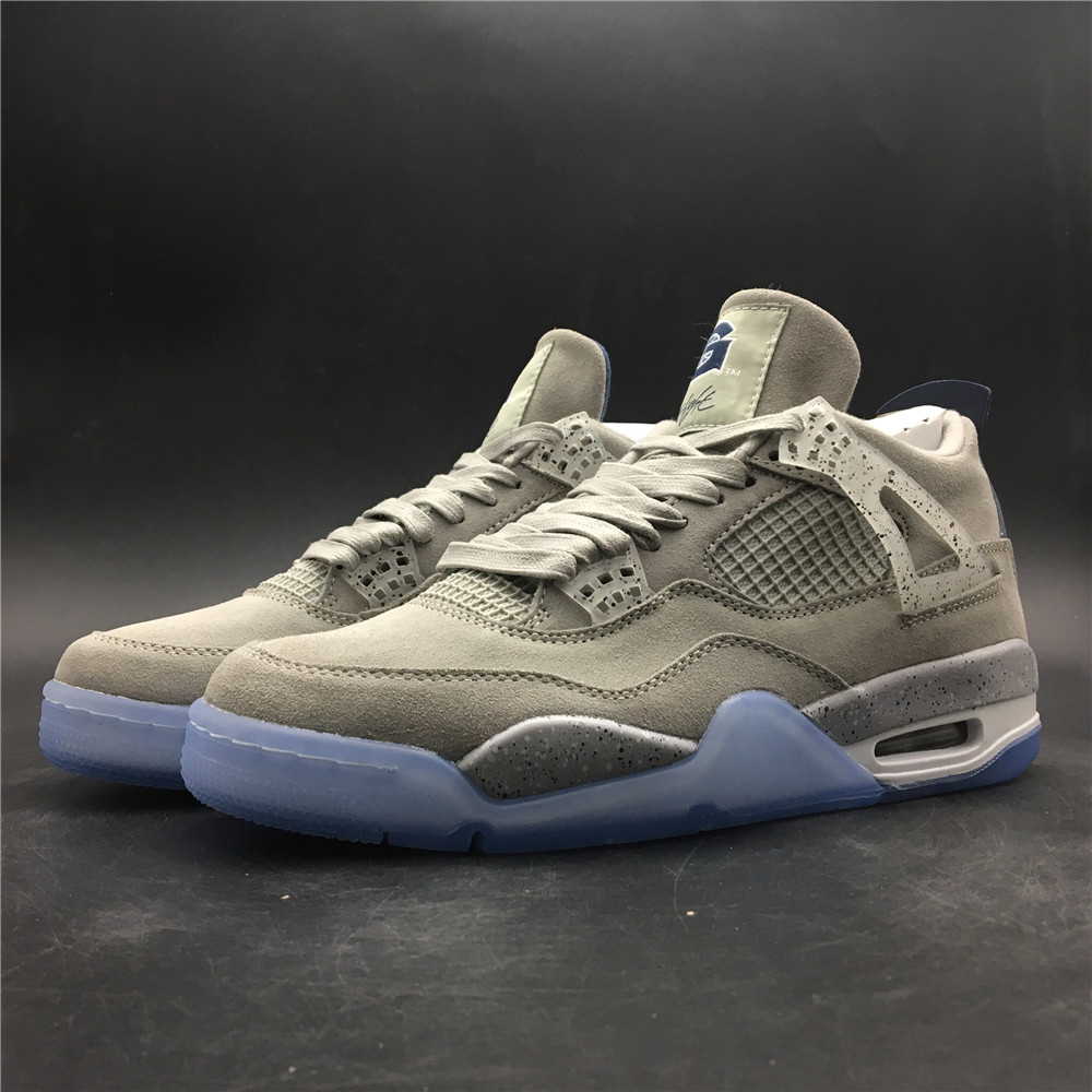 2019 Air Jordan 4 Suede Grey Ice Sole Shoes